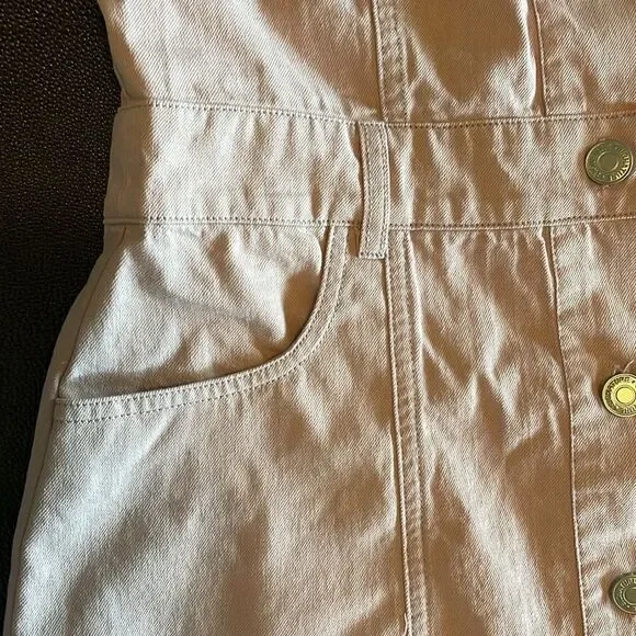 Signature 8 blush pink denim style dress with open back size Small - Picture 8 of 9